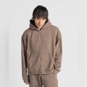 Air Jordan x Travis Scott Full Zip Hoodie Palomino Brown Size Small DZ5500-275